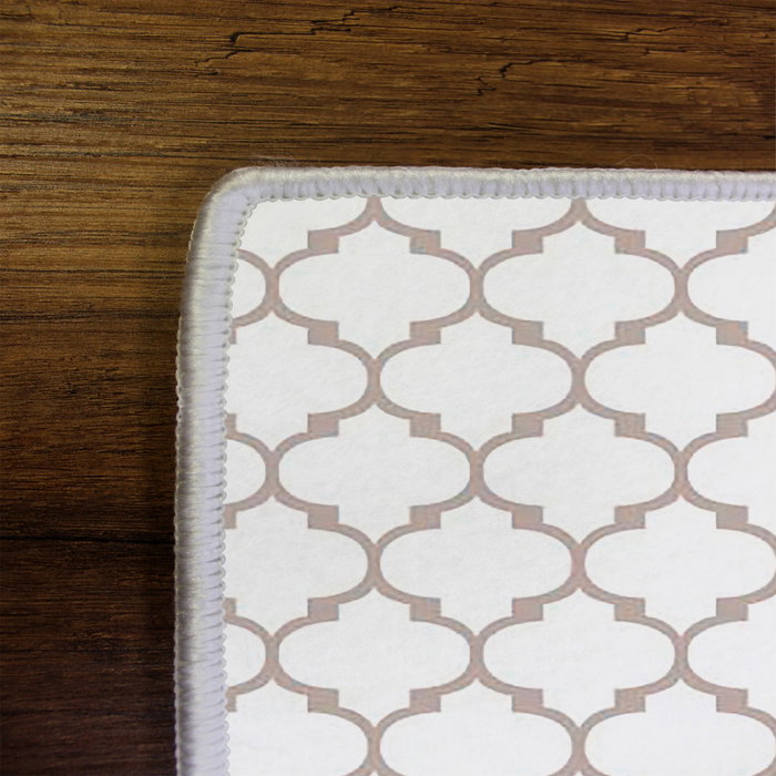 Conceptum Wookece304 Alfombra de Poliéster Blanco y Beige 80 x 150 cm